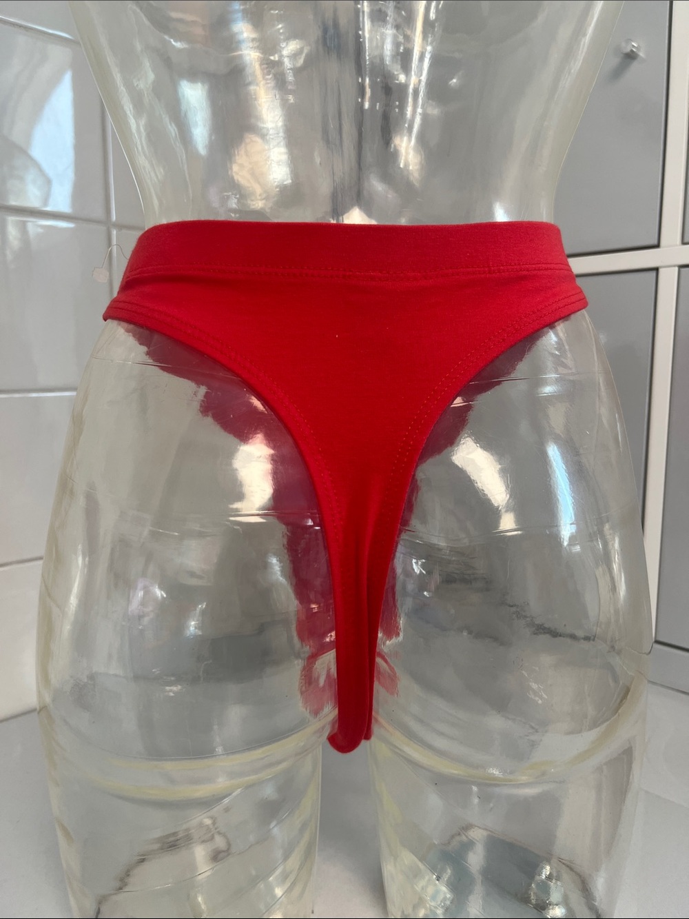 80s 90s Aerobics T-Back Half Leotard Thong M NWOT - Picture 9 of 11